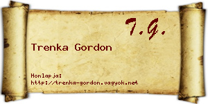 Trenka Gordon névjegykártya